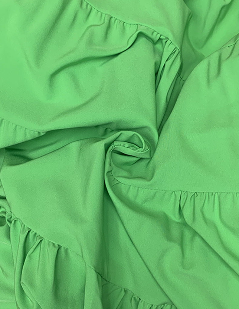 Summer Women's Fashion Loose Off Shoulder Puff Sleeve A-Line Midi Dress 13