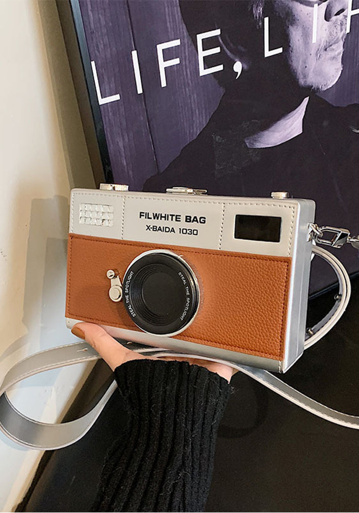 Women mini camera bag retro crossbody chain small square bag