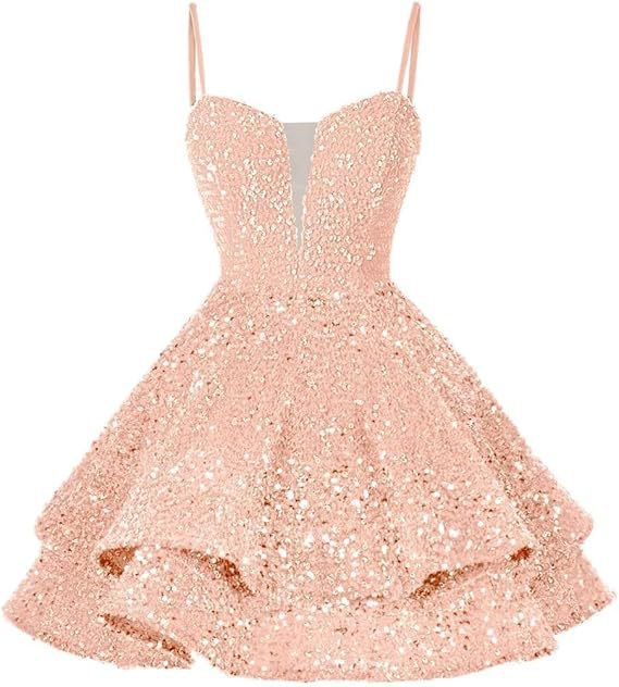 Women Sequined Strapless Sexy Prom Dress 14