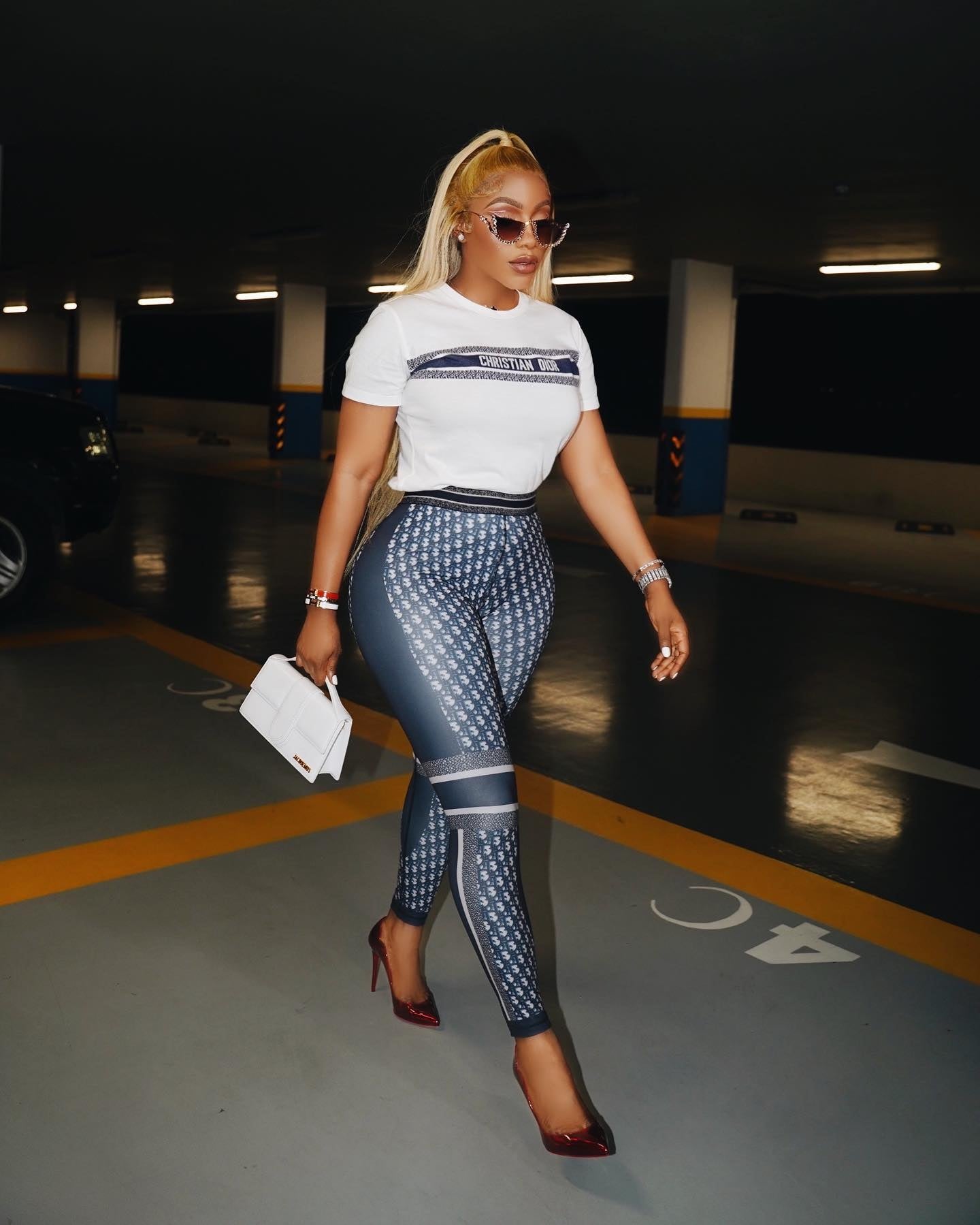 Women printed short-sleeved Top + long pants two-piece set 8