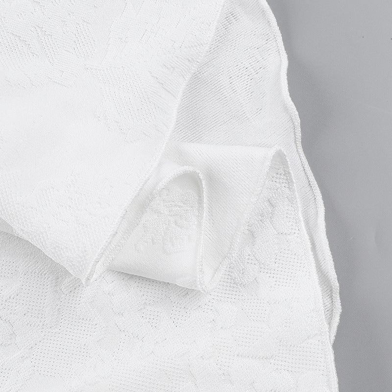 Summer Sexy Fashionable Jacquard Strap Low Back Mermaid Long Dress 16