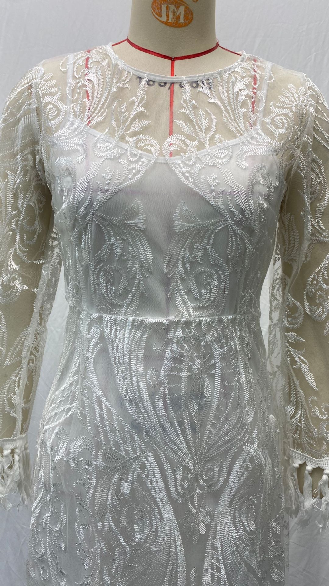 Women Tassel Lace Embroidered Dress 9