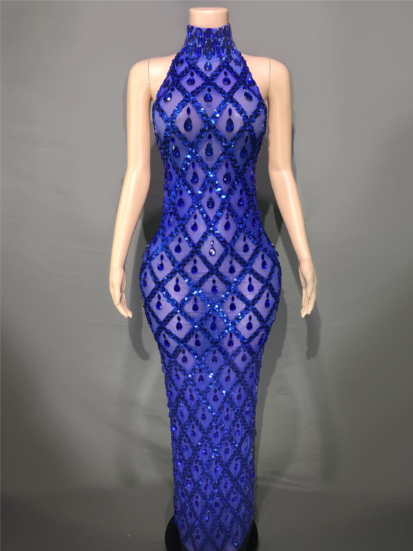 Plus Size Women rhinestone dress 11