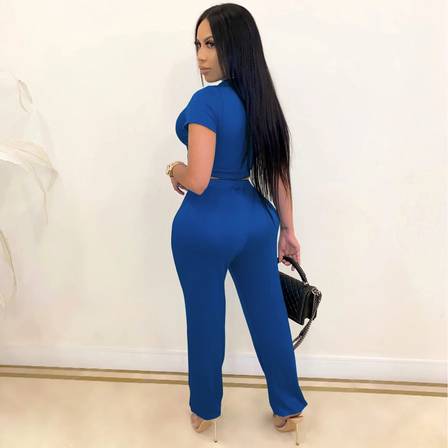 Women Printed Top and Harem Pants Two Piece Set 5