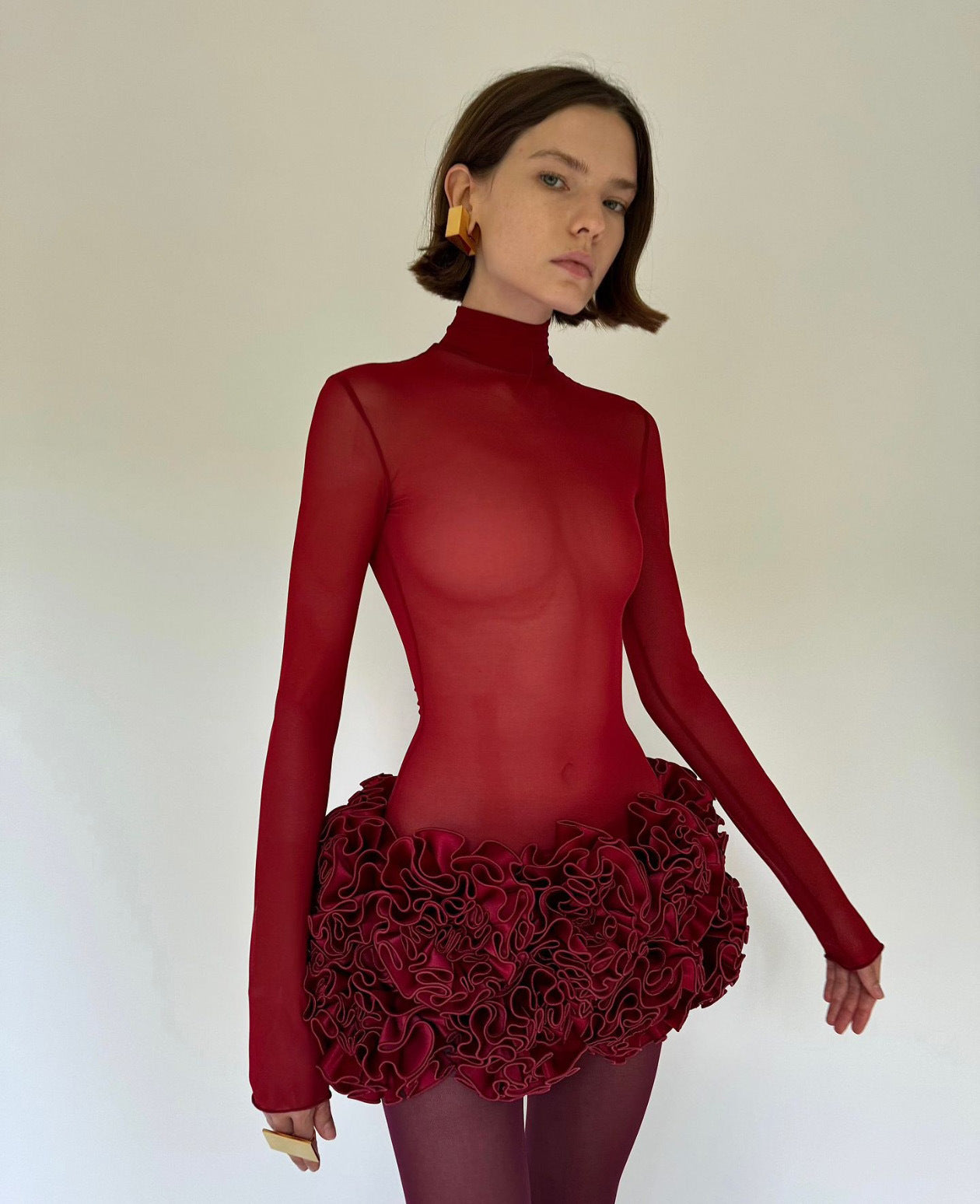 Spring Summer sexy fishbone Strapless lace-up top flower short skirt two piece set 7