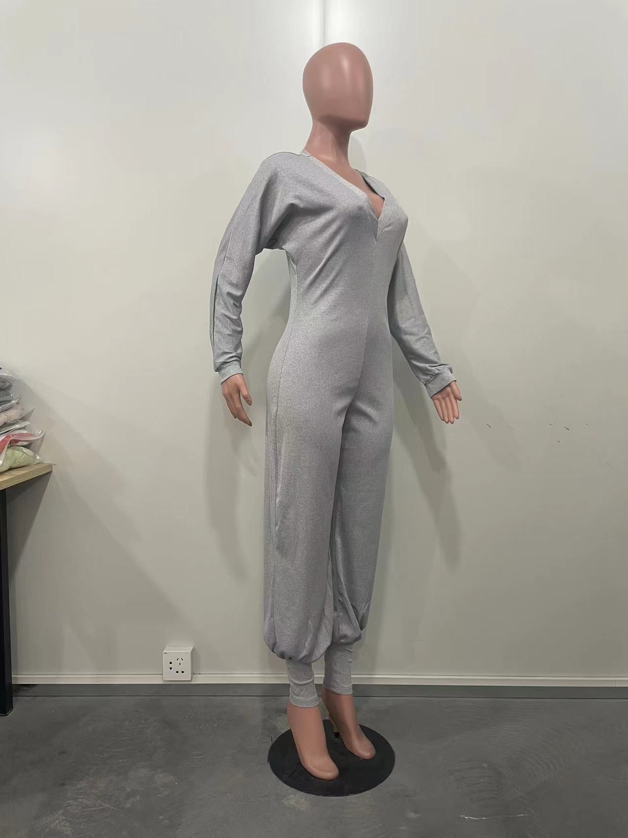 Women Ribbed Solid Patchwork Jumpsuit 14