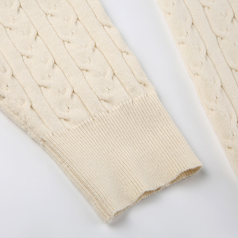 Comfortable Casual Solid Color Sweater Suit Autumn Round Neck Loose Top High Waist Shorts Two-Piece Trendy Set 14