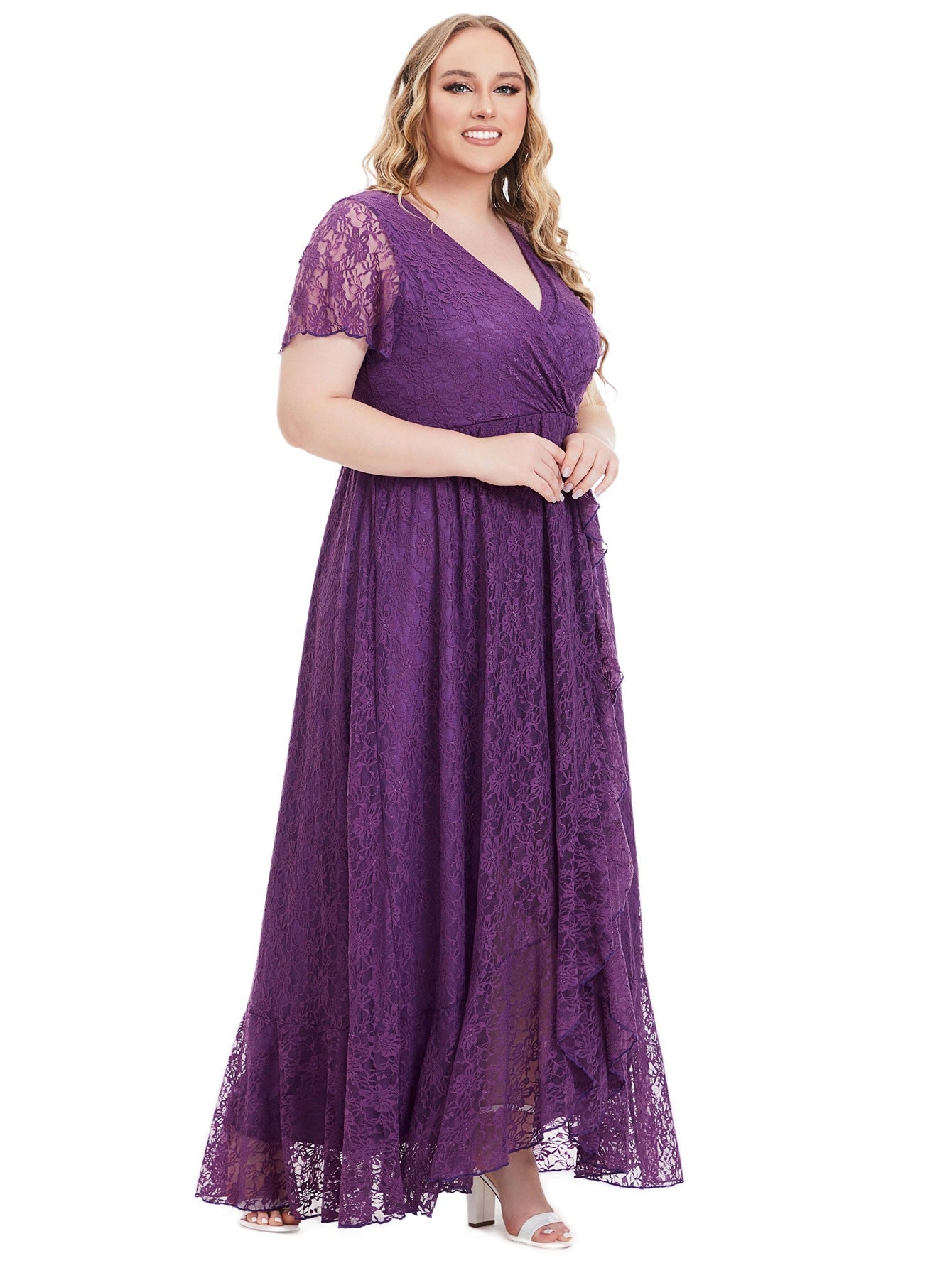 Plus Size Women's Evening Dress Lace Bridesmaid Dress 14