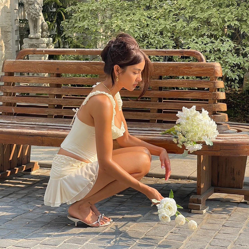 Spring Summer Crop Tunic Slim Fit Camisole 5