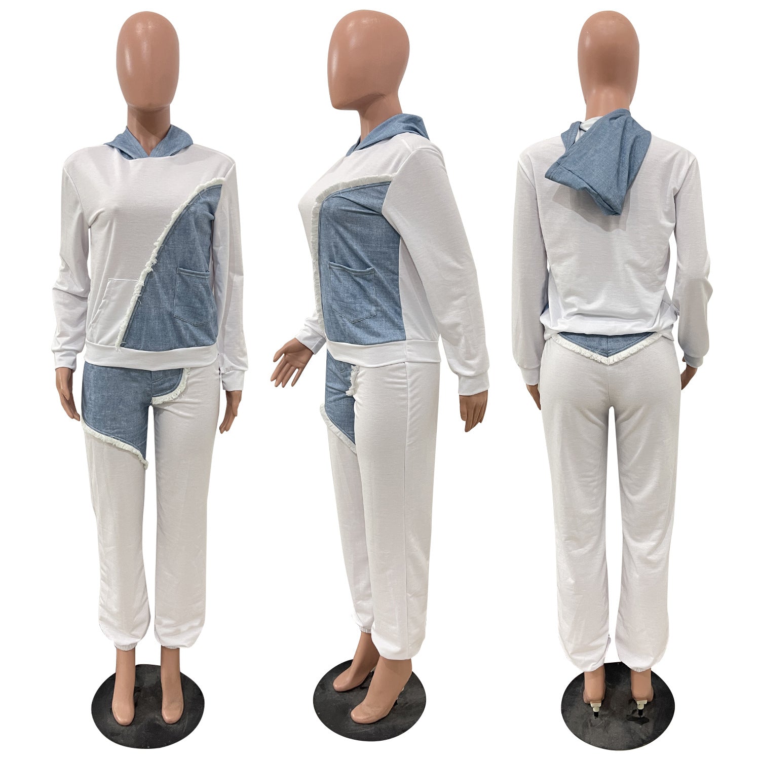 Women's Fashion Casual Hoodies Tie Long Two-Piece Set 24