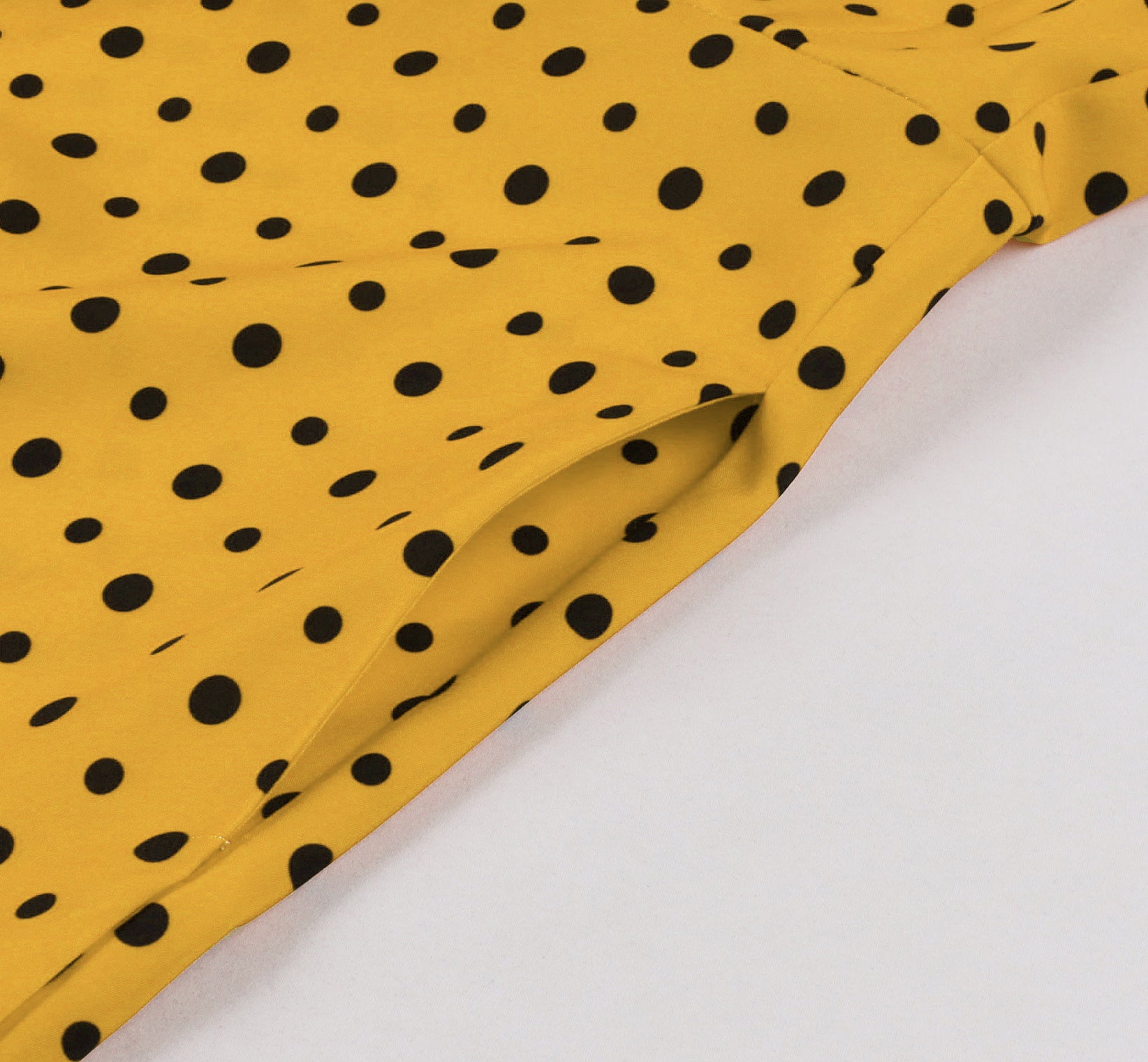 Women's Short-Sleeve Round Neck Knee-Length Retro Polka Dot A-line Dress 17