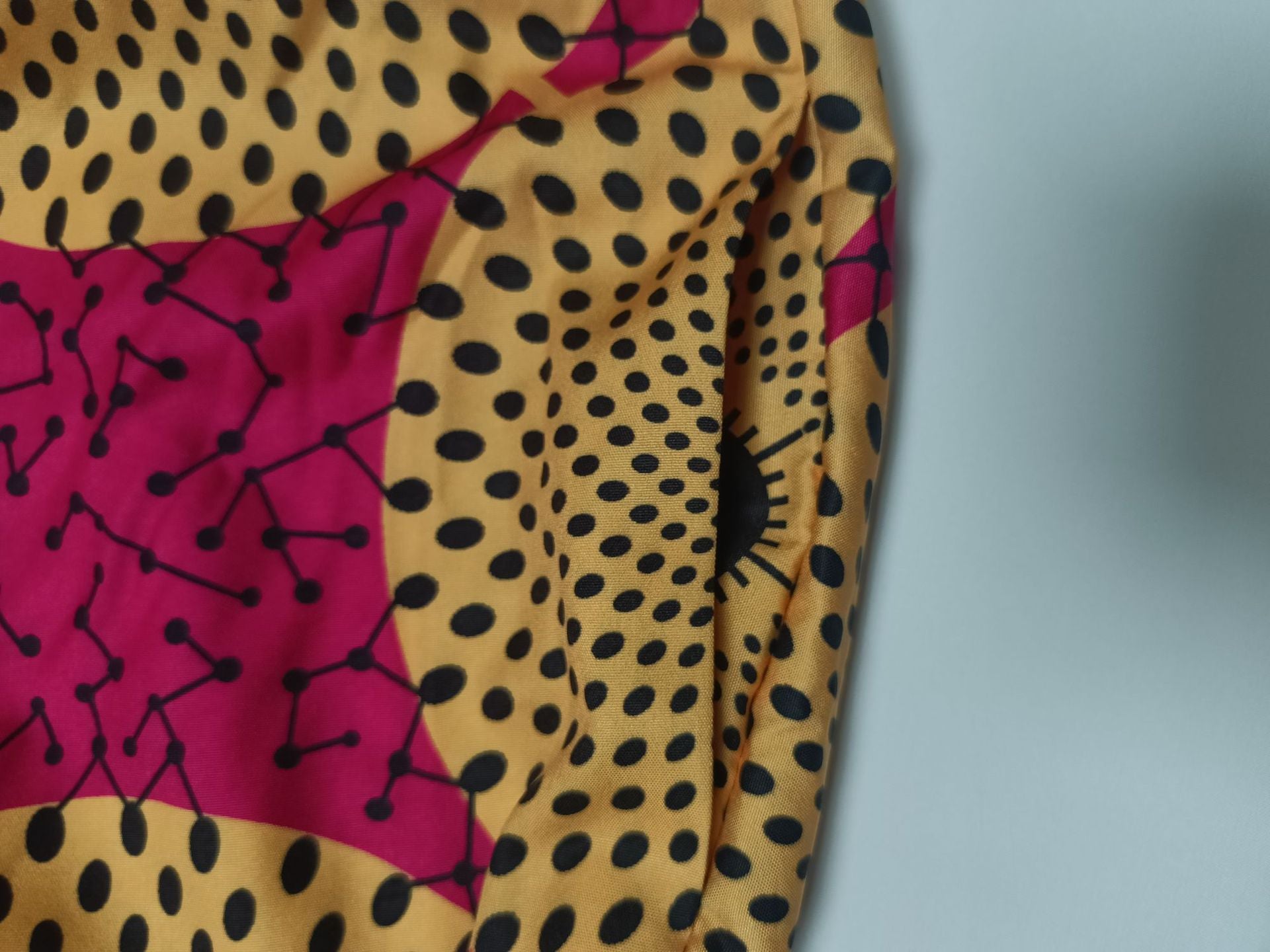 Women African Round Neck double-layer ruffle short-sleeved printed dress 8