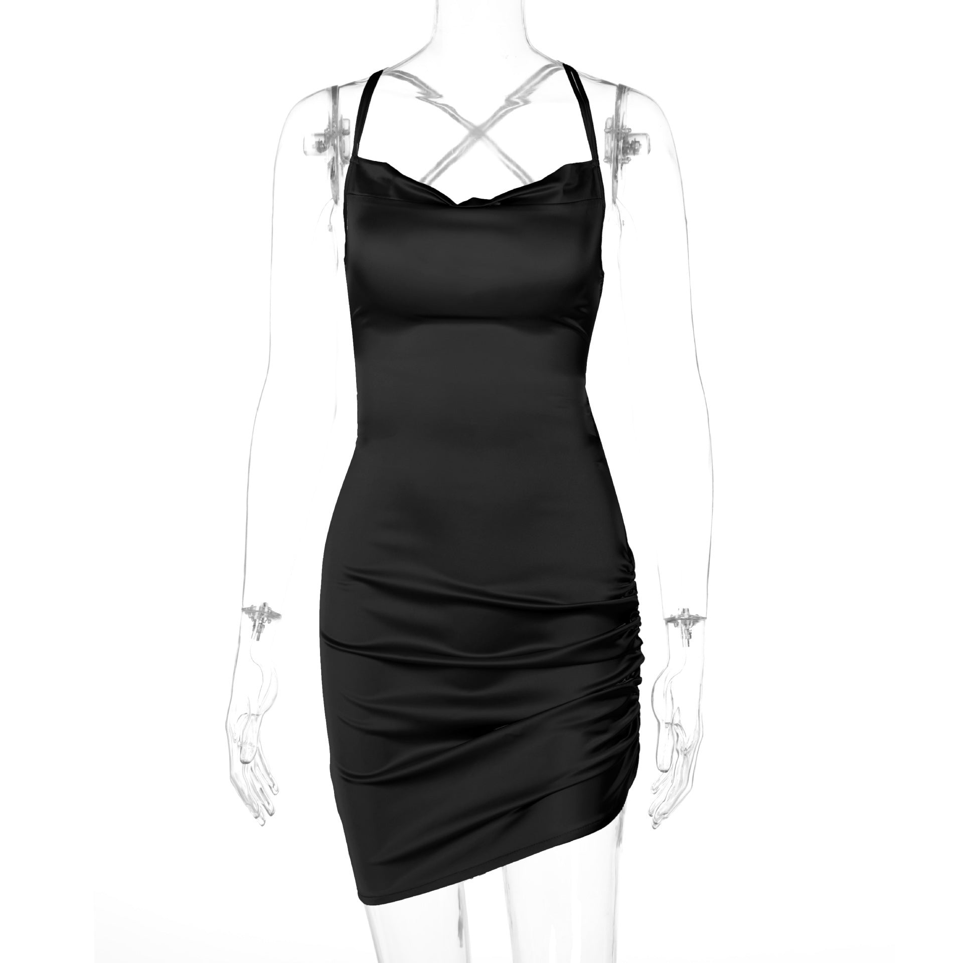 Women summer Career suspender Solid sleeveless sexy Dress 20