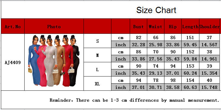 Women's Fashion Mesh Round Neck Slim Fit Long Dress 7