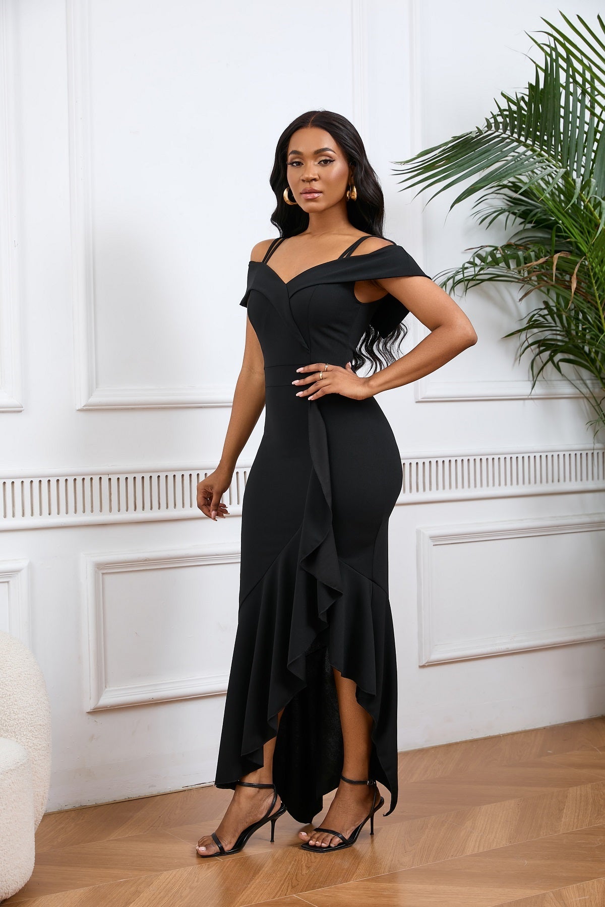 Sexy Fashion Solid Color Strapless Gown 10