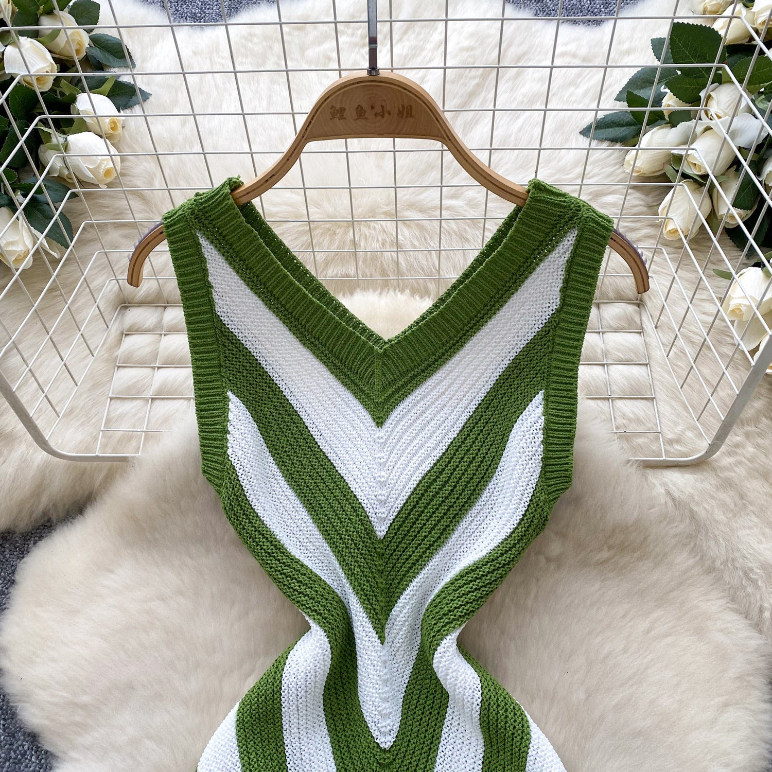 Holidays Women's Summer Color Matching Slim Irregular Tassel Dress 7