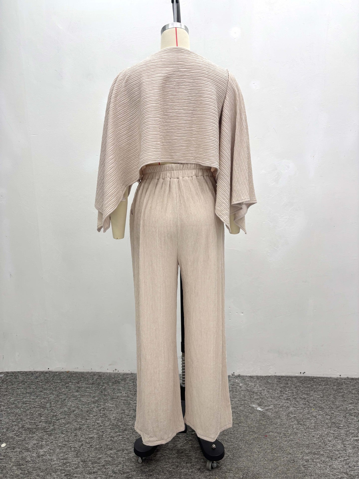 Women's Pleated Slash Shoulder Top and Pants Africa Chic Set 9