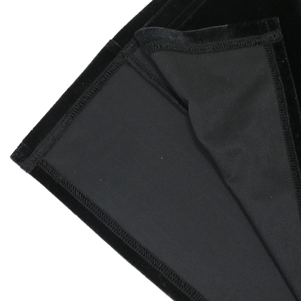 Fashion Sexy Strapless High Slit Solid Color Beaded Dress For Women 17