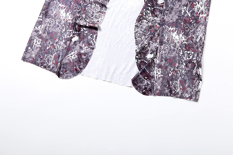 Women summer trendy print sleeveless top and shorts two piece set 13