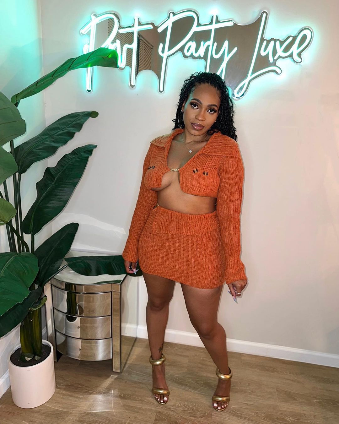 Women Autumn Long Sleeve Crop Jacket and Bodycon Skirt Solid Two-Piece Set 4