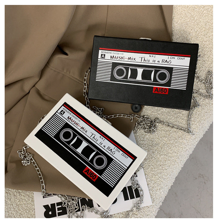 Style Radio Women's Bag Trendy Box Small Square Bag Chain Shoulder Messenger Bag 12