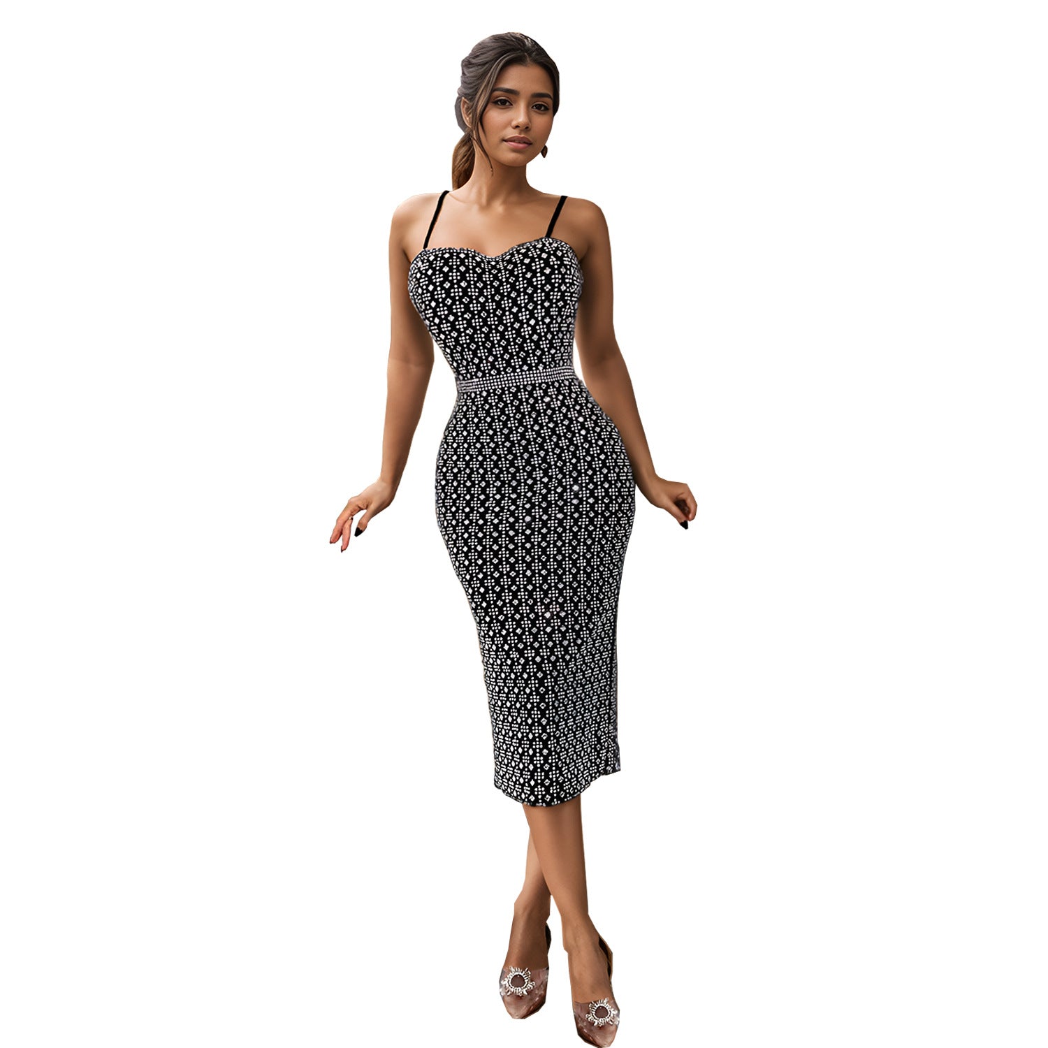 Women sexy suspender Bodycon dress（customized,MOQ 6pcs/size/color,process time 7-10 days） 8