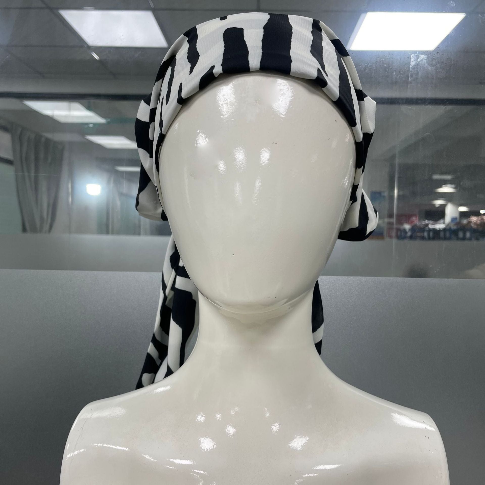 Women autumn zebra print slit lace see-through sexy holidays Dress 16