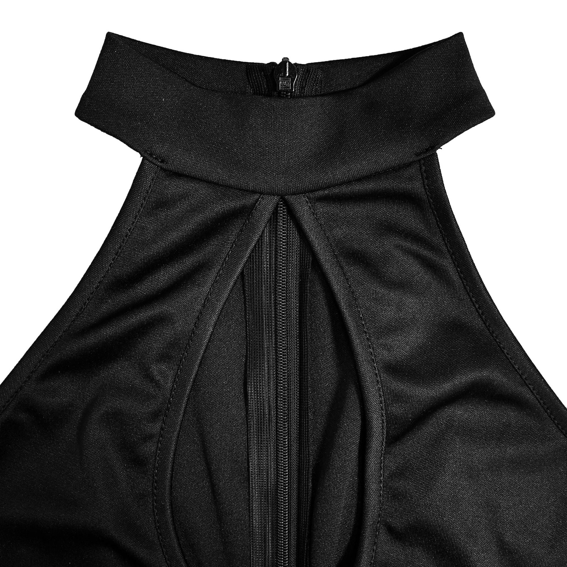 Women Solid Sexy Halter Neck Cutout Jumpsuit 21