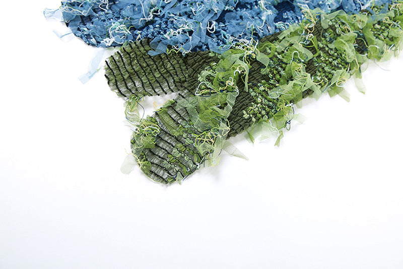 Autumn Women's Sexy High Neck Sleeveless Tassel See-Through High Waist Slim Long Dress 14