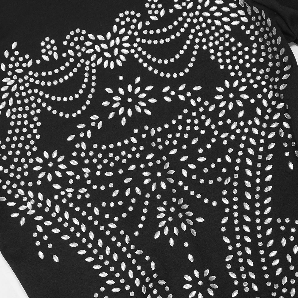 Long Sleeve Beaded Tight-Fitting Nightclub Women's Fashion Jumpsuit 8