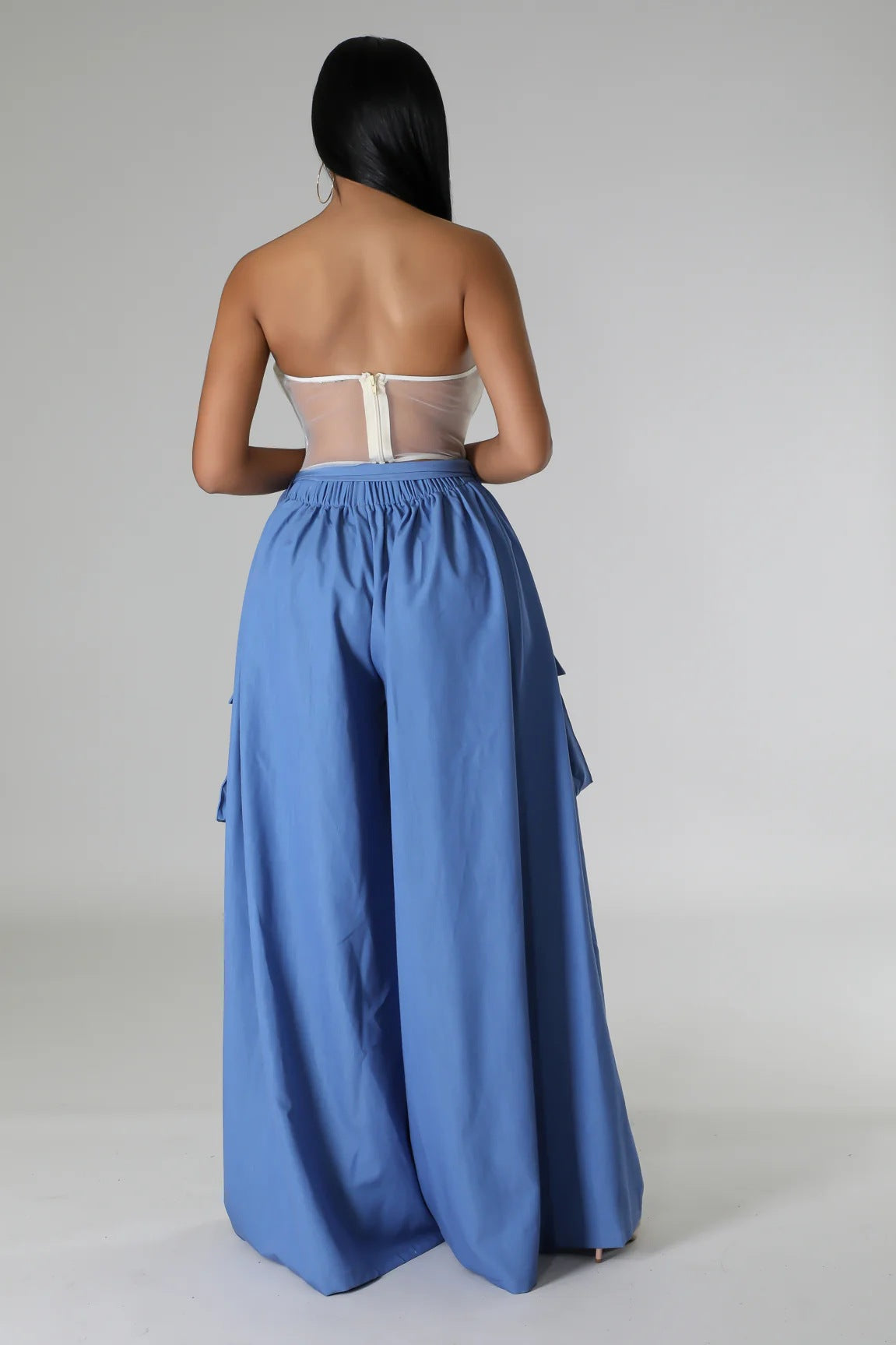 Women's Trendy Multi-Pocket Wide-Leg Pants 12