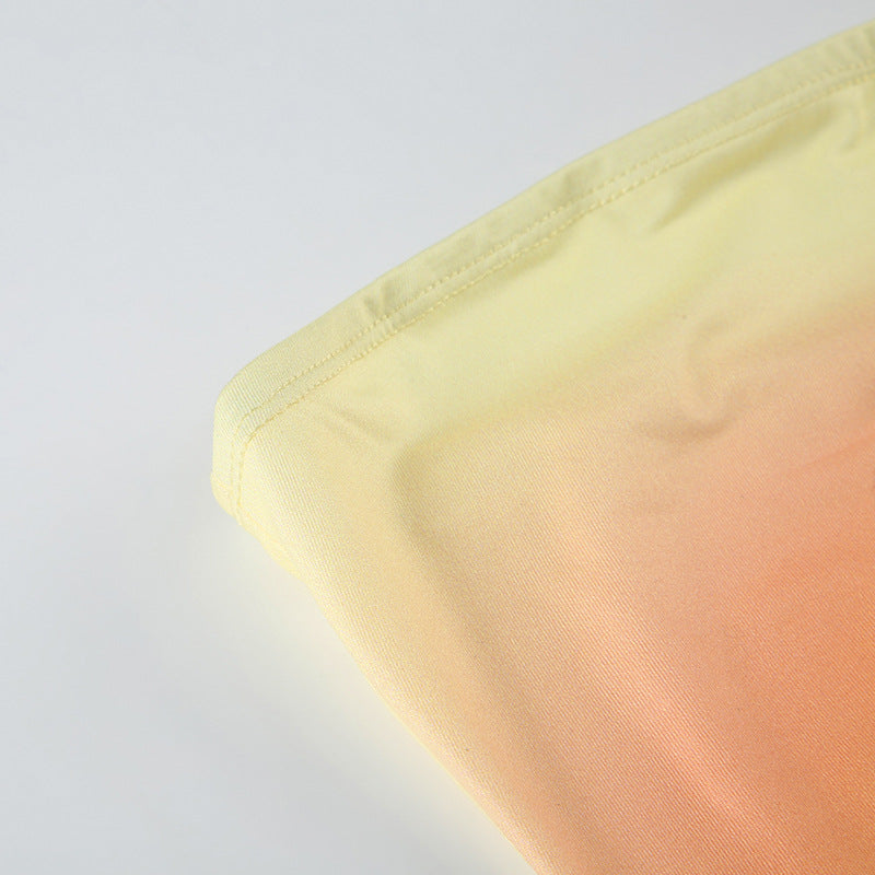 Women Sexy Holidays Butterfly Print Contrast Strapless Bodycon Dress 14