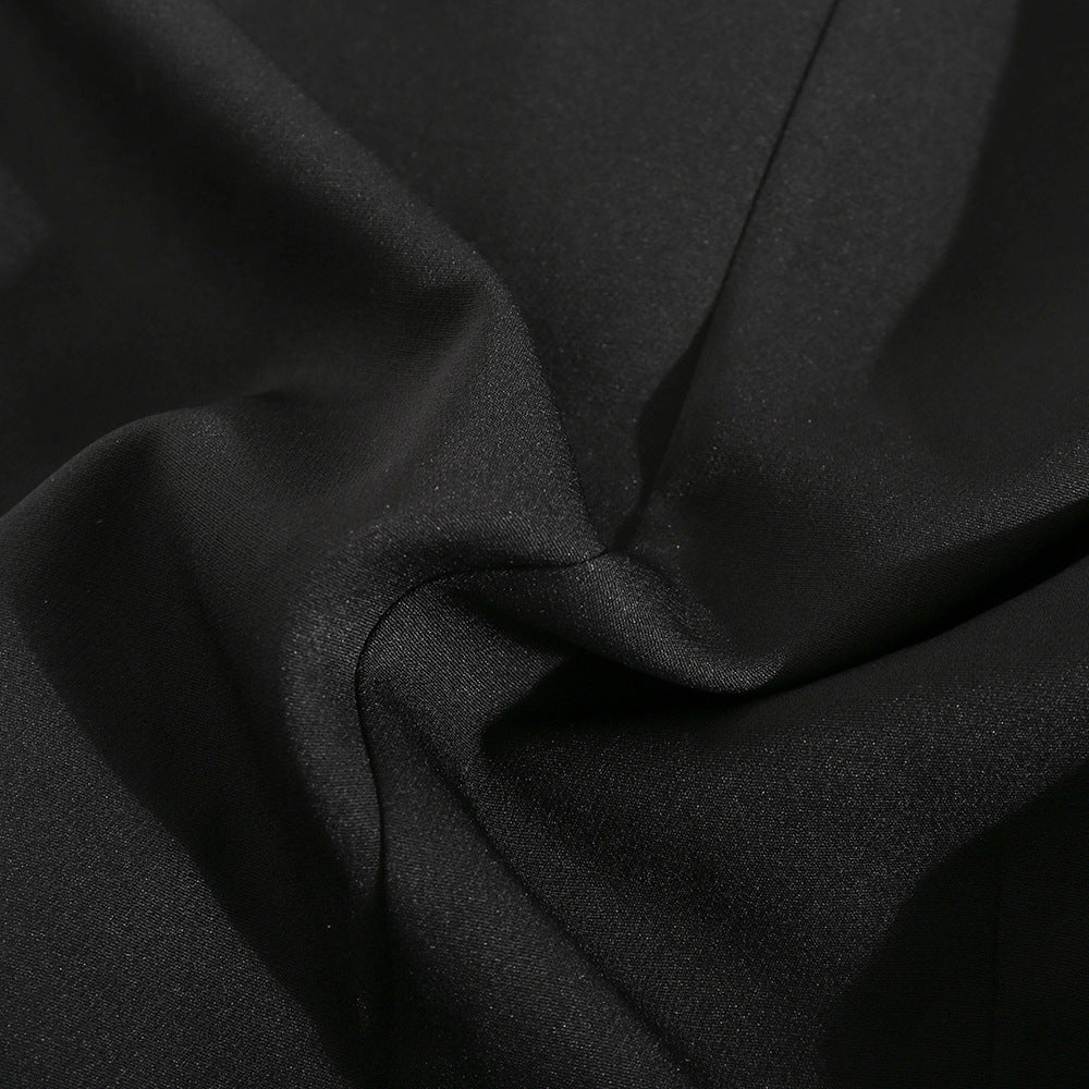 Spring Sexy See-Through Mesh Long Sleeve Double Breasted Slim Waist Chic Women Blazer Dress 54