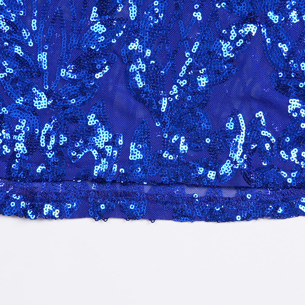 Plus Size African Women Christmas Halloween Party Evening Dress Sequins 17