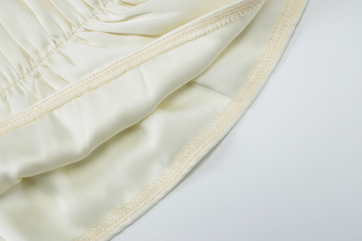 Women Summer V-Neck Solid Camisole and Skirt Two-Piece Set 13