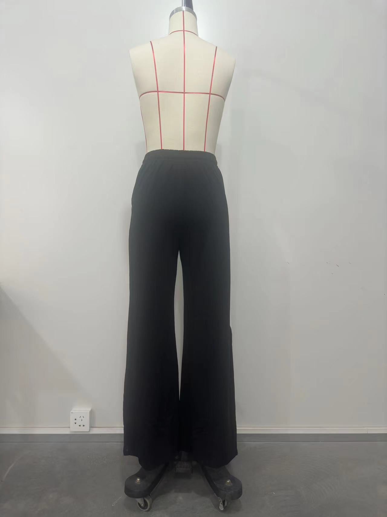 Women Fashion Stripe Patchwork Casual Pants 11