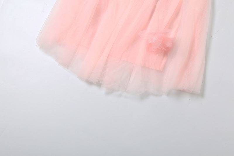 Summer Women's Mesh Puffy Dress Floral Strapless Dress 13