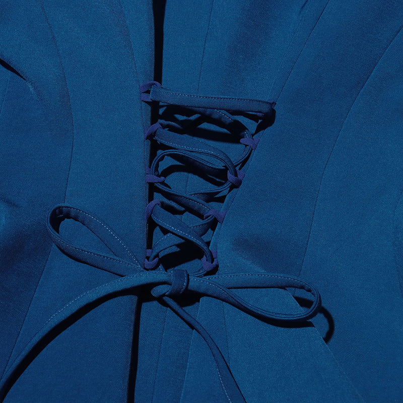 Women Elegant Butterfly Blazer Jacket + Pleated Skirt Two-piece Set 24