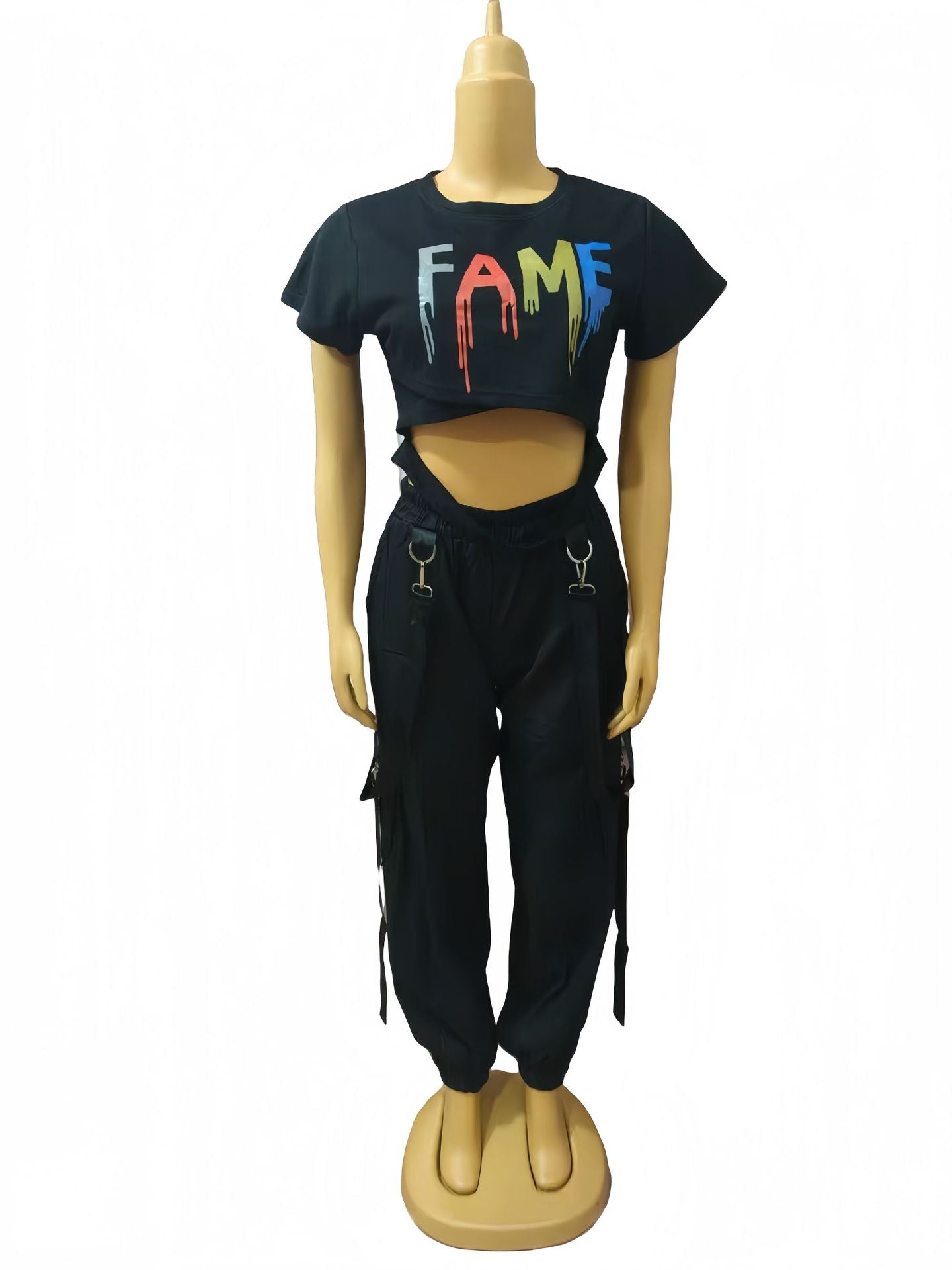 Plus Size African Women Top and trousers Two Piece Set 16