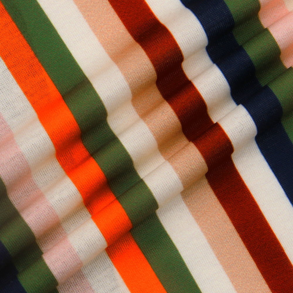 Women sexy striped Backless suspender slit dress 16