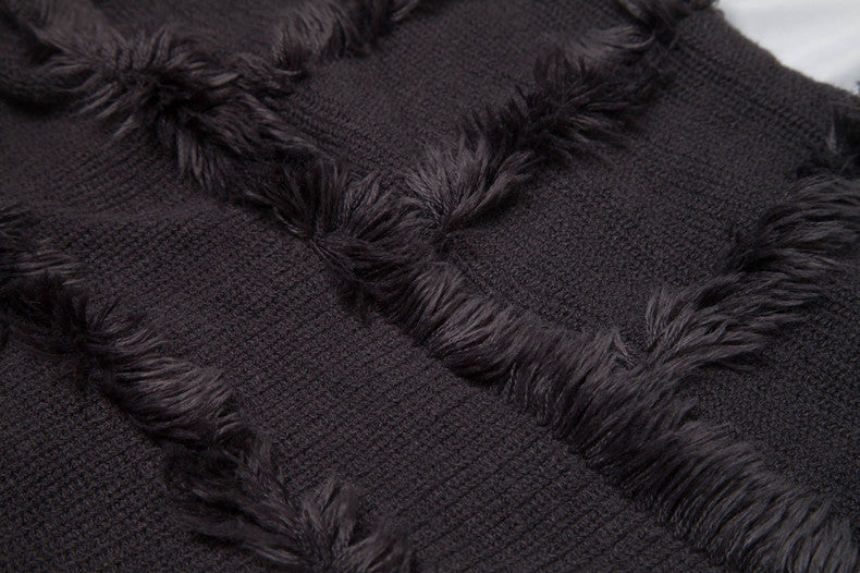 Women Fall and winter shawl Solid hooded knitting cape shawl sweater 22