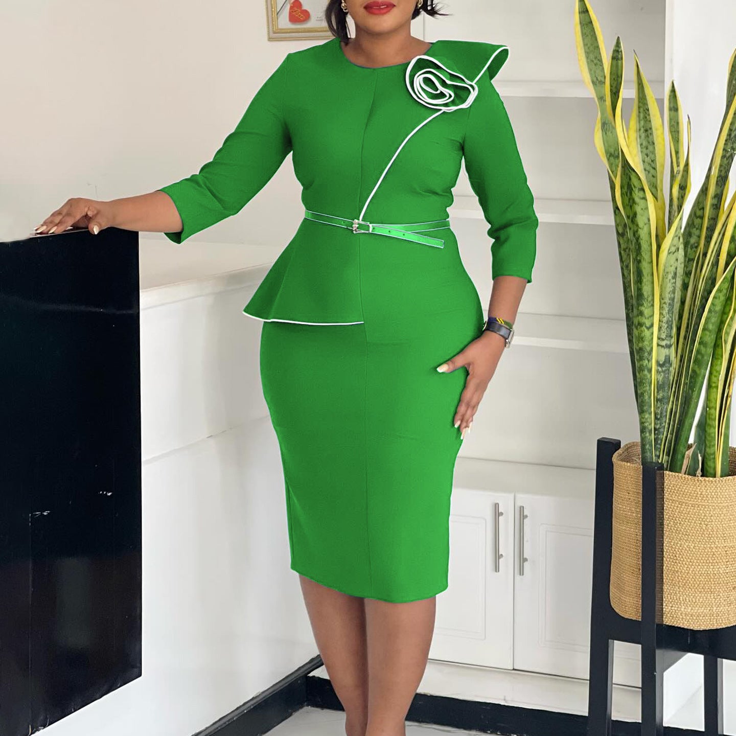 African Elegance Career Bodycon Dress 3