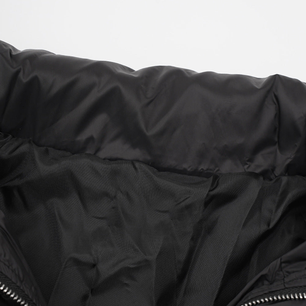 Winter Belt Slim Waist Patchwork Puffy Coat 11