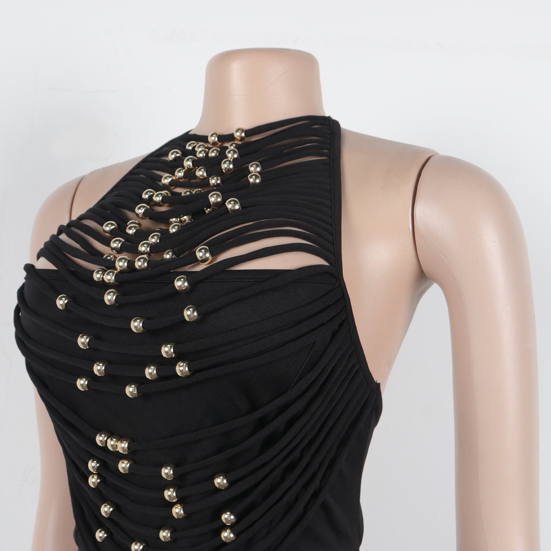 Women High Neck Sleeveless Jumpsuit 19