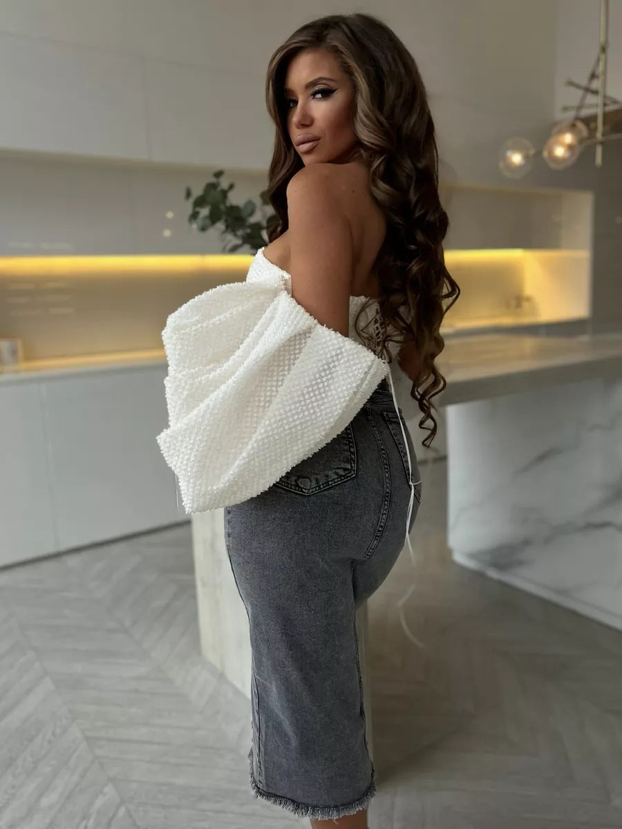 High Waist Slim Bodycon Pencil Denim 11