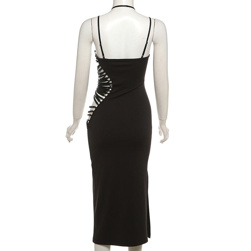 Women Solid Off Shoulder Strap Dress 8