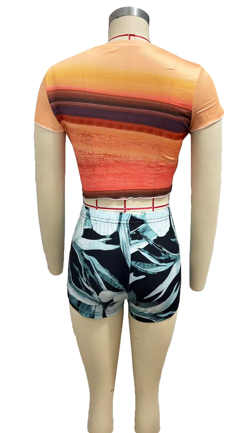 Women sexy printed Top shorts two-piece set 9