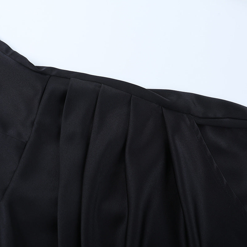 Satin Slit Strap Formal Maxi Dress 13