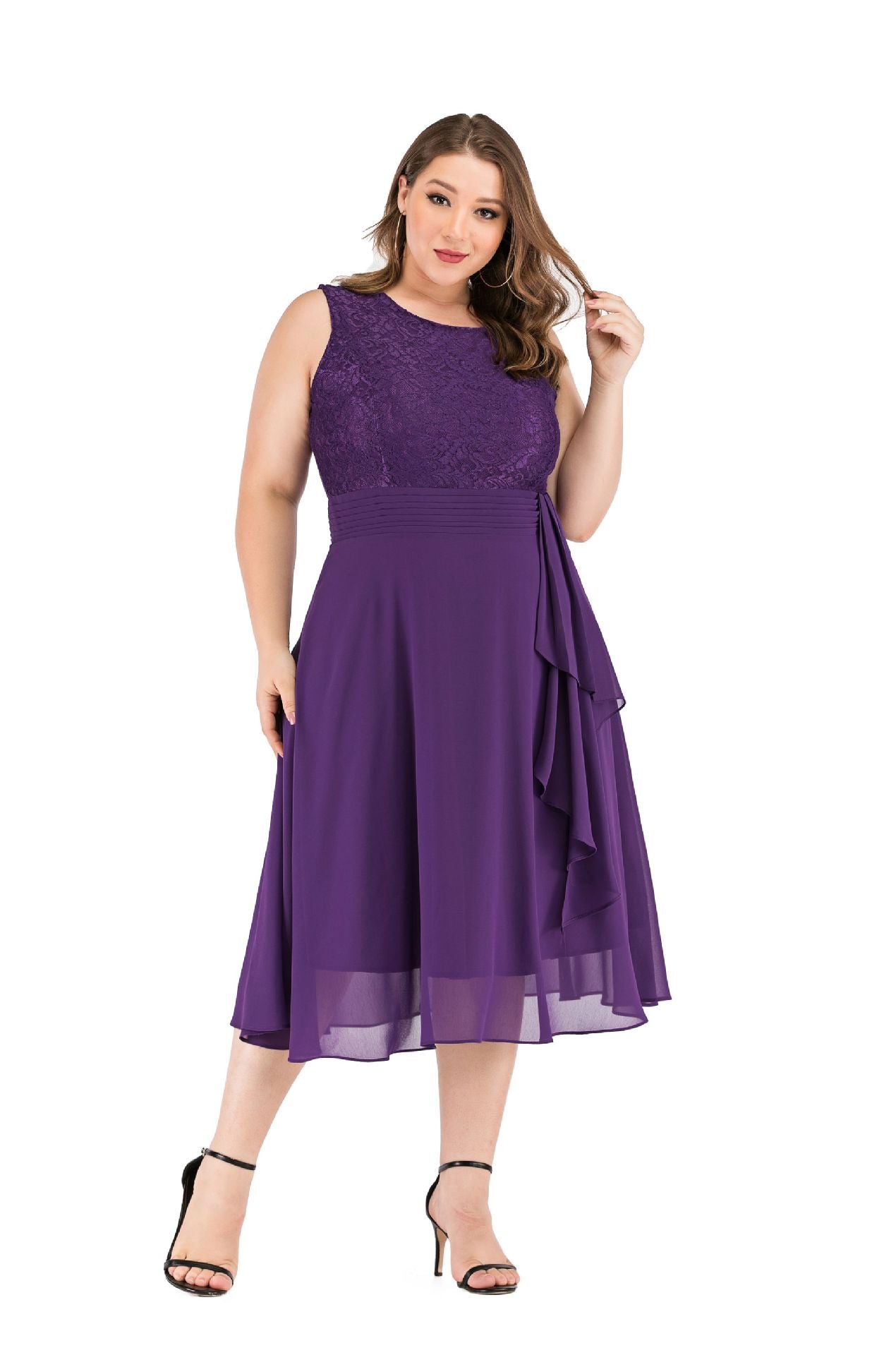 Women chiffon lace dress 84