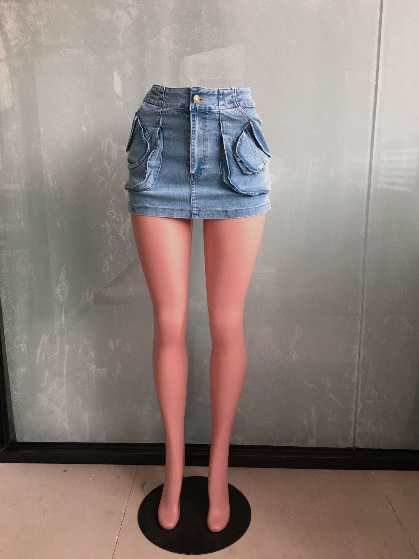 Sexy Fit Denim Bodycon Club Skirt 8